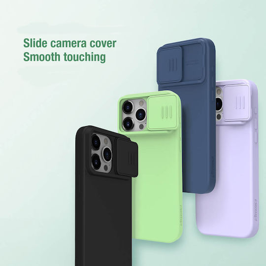 Nillkin Camshield Silky Umschlag Rückseite Silikon Schwarz (iPhone 15 Pro)