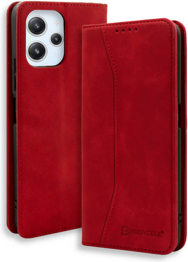 Bodycell Wallet Δερματίνης Κόκκινο (Redmi 12 4G / Redmi 12 5G)
