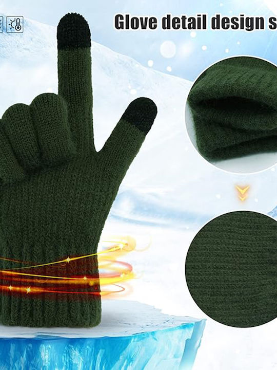 Gray Wolle Handschuhe