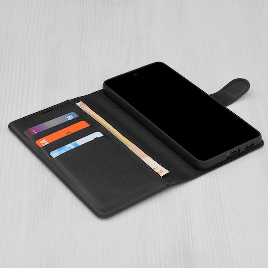Techsuit Book Leather Black (Realme 12 Pro)