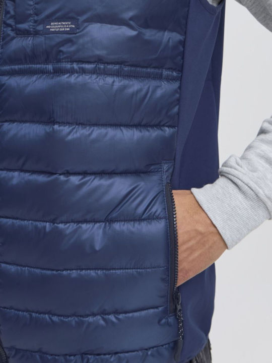 Sleeveless Jacket Puffer Dress Blues