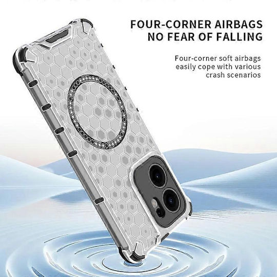 Techsuit Honeycomb Bumper Silicone White (Oppo Reno13 F / FS)