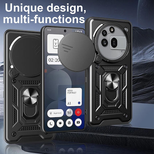 Techsuit Shield Umschlag Rückseite Silikon Blau (Nothing Phone (3a) Pro)