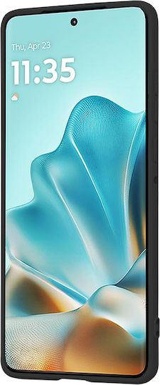 Techsuit Umschlag Rückseite Silikon Schwarz (Motorola Edge 60 Fusion)