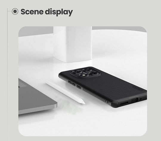 Nillkin Super Frosted Shield Pro Series Задна корица Пластмаса / Силикон 0.5мм Водоустойчив Черен (Redmi Note 14 Pro 5G / Poco X7)