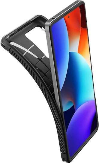 Spigen Rugged Armor Back Cover Σιλικόνης 2mm Matte Black (Redmi Note 12 Pro+)