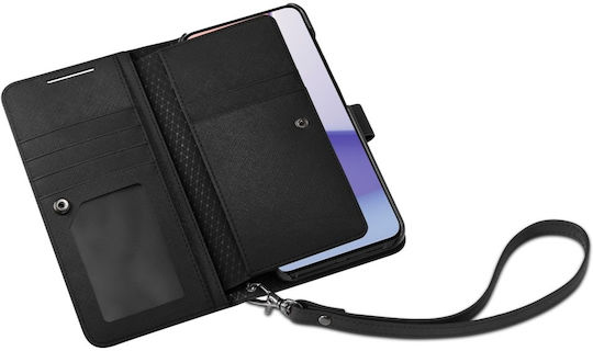 Spigen Wallet S Plus Изкуствена кожа Черен (Galaxy S23+)