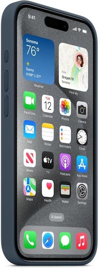 Apple Back Cover Silicone Blue (iPhone 15 Pro)