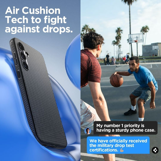 Spigen Liquid Air Back Cover Σιλικόνης / Πλαστικό Μαύρο (Matte Black)