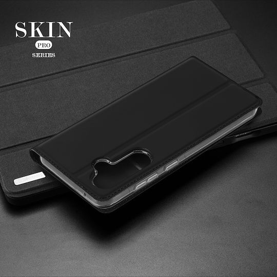 Dux Ducis Skin Pro Buchen Sie Synthetisches Leder / Leder Schwarz (Samsung A35 5G)