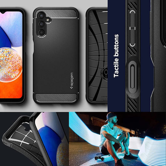 Spigen Rugged Armor Back Cover Plastic 2mm Matte Black (Galaxy A14)