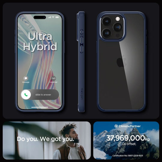 Spigen Ultra Hybrid Back Cover Plastic 2mm Navy Blue (iPhone 15 Pro)