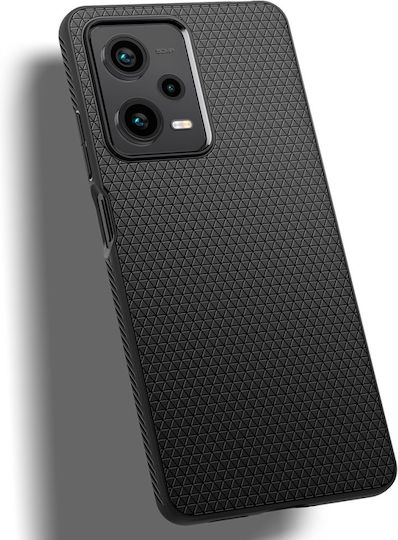 Spigen Liquid Air Umschlag Rückseite Silikon Schwarz (Redmi Note 12 Pro / Poco X5 Pro)