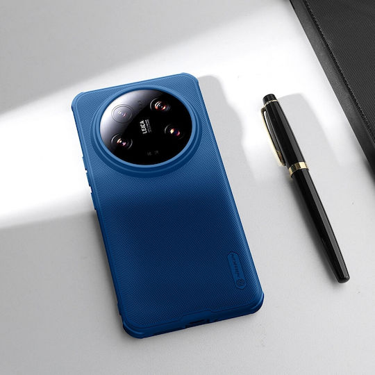 Nillkin Super Frosted Umschlag Rückseite Kunststoff / Silikon 0.5mm Wasserdicht Blau (Xiaomi 14 Ultra)