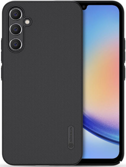 Nillkin Frosted Shield Umschlag Rückseite Silikon Schwarz (Galaxy A34)