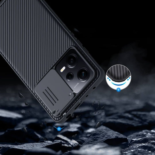 Nillkin Camshield Back Cover Plastic 0.2mm Negru (Xiaomi Redmi Note 12 5G / Poco X5 5G)