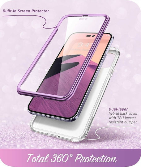 Supcase Cosmo 360 Full Cover Silicone Marble Purple (iPhone 14 Pro Max)