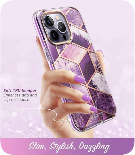 Supcase Cosmo 360 Full Cover Silicone Marble Purple (iPhone 14 Pro Max)