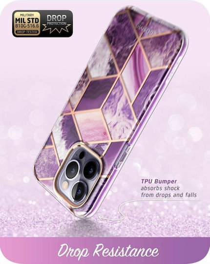 Supcase Cosmo 360 Full Cover Silicone Marble Purple (iPhone 14 Pro Max)