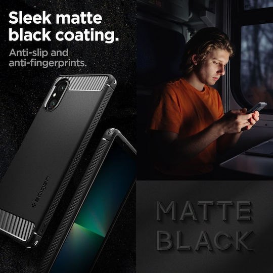 Spigen Rugged Armor Back Cover Σιλικόνης / Πλαστικό 2mm Matte Black (Xperia 5 V)