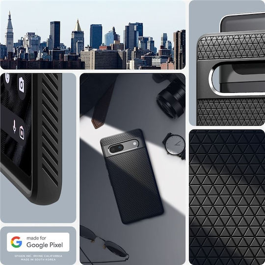 Spigen Liquid Air Задна корица Силикон матово черно (Google Pixel 7a)