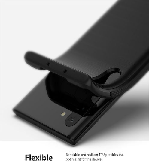 Ringke Onyx Back Cover Σιλικόνης Μαύρο (Galaxy Note 10)