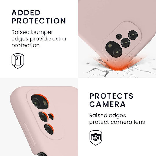 KWmobile Flexible Rubber Задна корица Силикон тъмно розово (Motorola Moto G22)