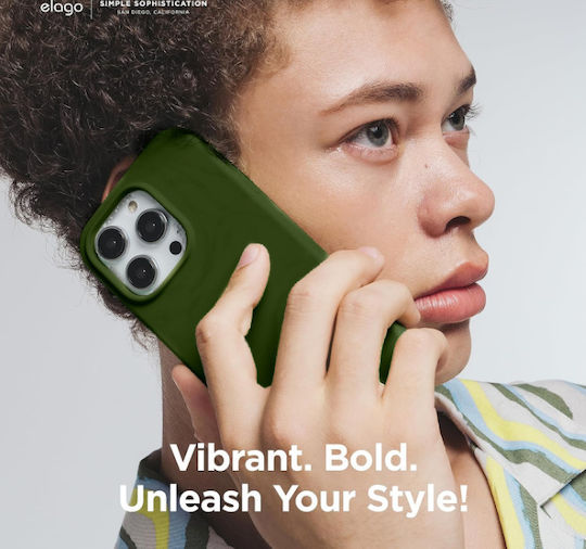 Elago Premium Liquid Back Cover Σιλικόνης 1.7mm Πράσινο (iPhone 15 Pro)
