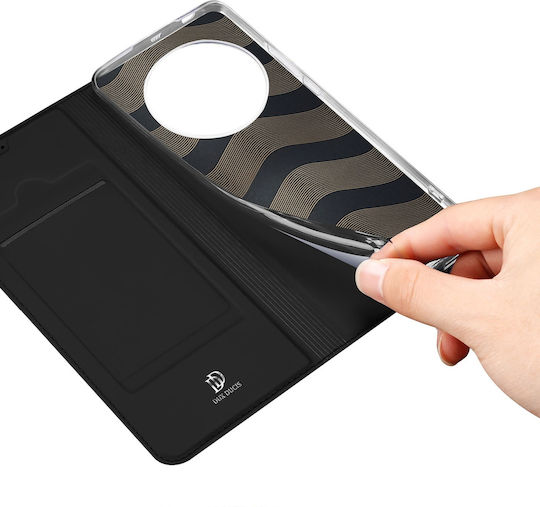 Dux Ducis Skin Pro Brieftasche Synthetisches Leder Schwarz (Honor Magic5 Pro)