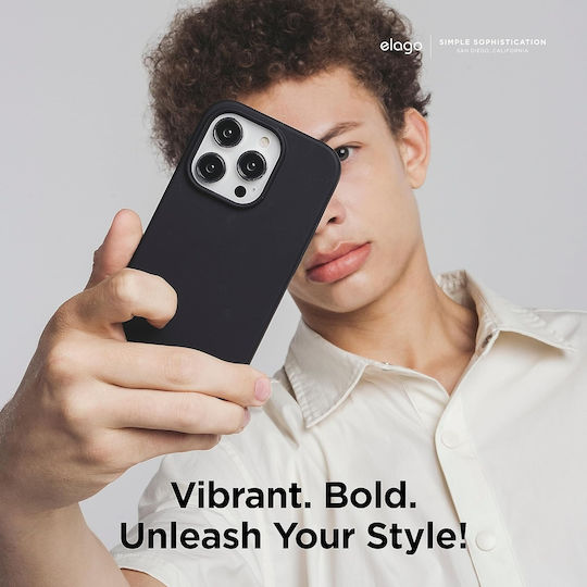 Elago Premium Liquid Back Cover Σιλικόνης 1.7mm Μαύρο (iPhone 15 Pro)