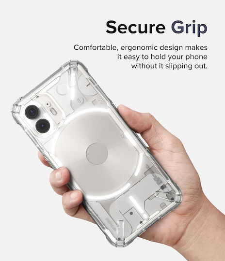 Ringke Fusion X Clear Back Cover Silicon 2mm cu Curea Transparent (Nothing Phone 2)