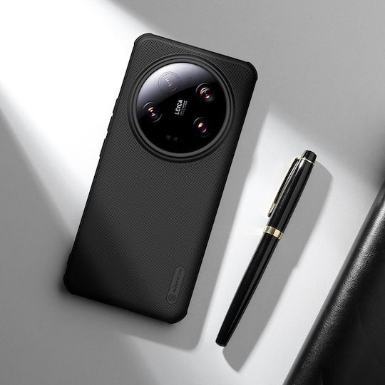 Nillkin Super Frosted Pro Umschlag Rückseite Kunststoff / Silikon 0.5mm Wasserdicht Schwarz (Xiaomi 14 Ultra)