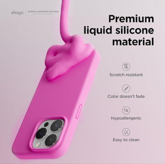 Elago Premium Liquid Back Cover Silicon Fuchsia (iPhone 15 Pro)