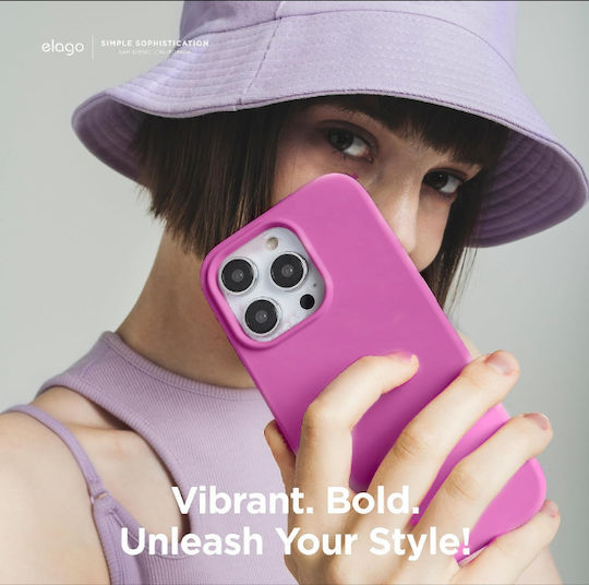 Elago Premium Liquid Back Cover Silicon Fuchsia (iPhone 15 Pro)