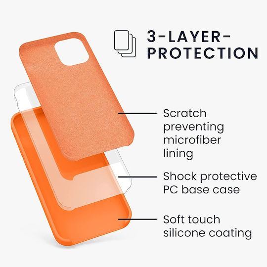 KWmobile Flexible Back Cover Σιλικόνης Cosmic Orange (iPhone 12 mini)