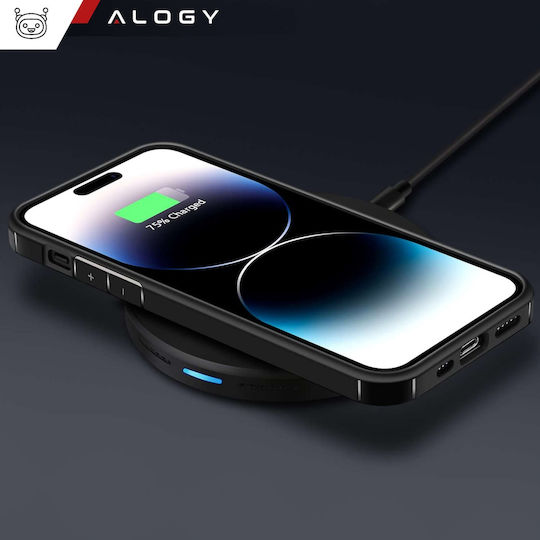 Alogy Hybrid 360 Vollschutz Gehärtetes Glas Schwarz (iPhone 14 Plus)