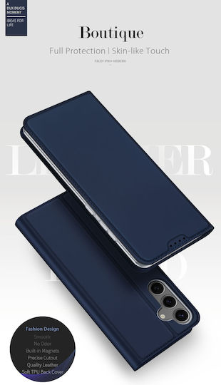 Dux Ducis Skin Pro Книга Кожа / Изкуствена кожа Син (Samsung S24)