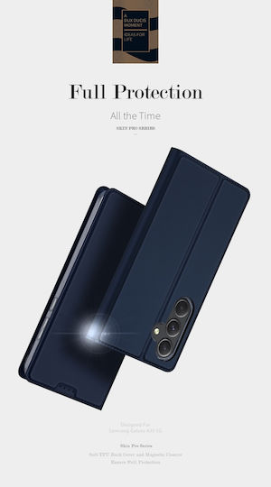 Dux Ducis Skin Pro Book Synthetic Leather / Leather Blue (Samsung A35 5G)