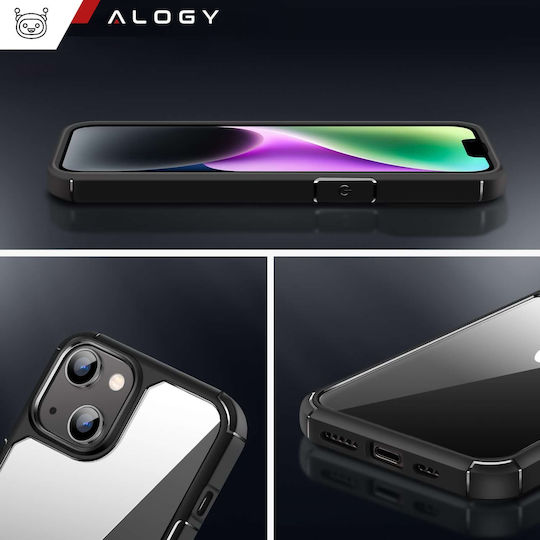 Alogy Hybrid 360 Vollschutz Gehärtetes Glas Schwarz (iPhone 14 Plus)