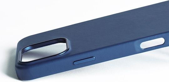 Mujjo Back Cover Piele 1mm Albastru (iPhone 16 Pro Max)