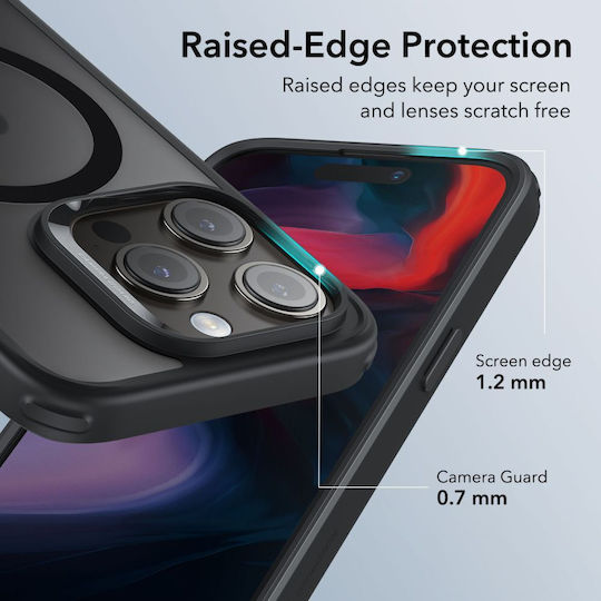 ESR Ch Halolock Umschlag Rückseite Silikon / Kunststoff 0.5mm Schwarz (iPhone 15 Pro)