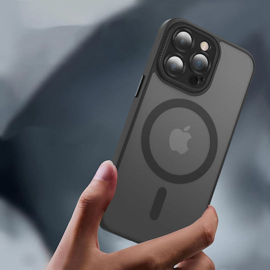 Tech-Protect Magmat Back Cover Μεταλλικό Matte Black (iPhone 15 Pro Max)