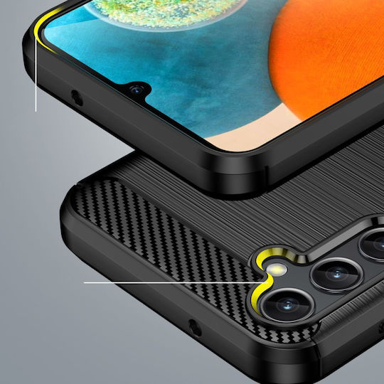 Tech-Protect Rugged Carbon Back Cover Σιλικόνης Μαύρο (Galaxy A14)