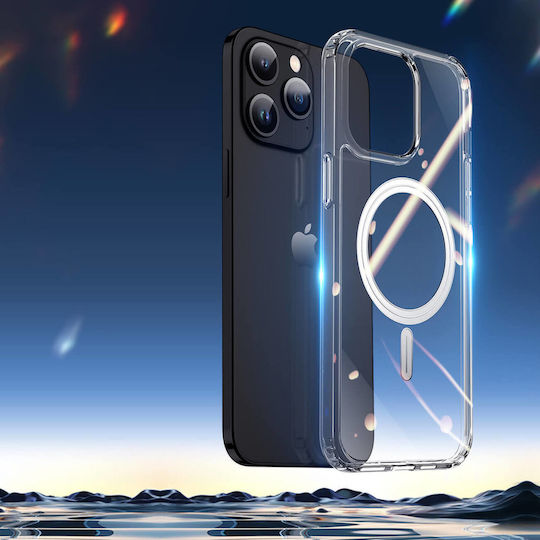 Dux Ducis Clin Задна корица Силикон / Пластмаса / Изкуствена кожа Магнитен Прозрачен (iPhone 15 Pro Max)