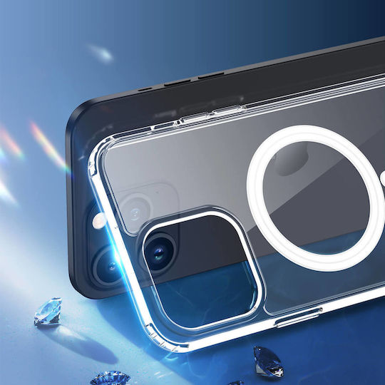 Dux Ducis Clin Задна корица Силикон / Пластмаса / Изкуствена кожа Магнитен Прозрачен (iPhone 15 Pro Max)