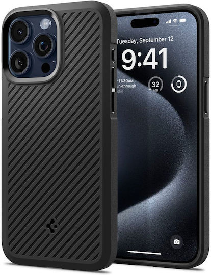Spigen Core Armor Umschlag Rückseite Silikon Matte Black (iPhone 15 Pro)