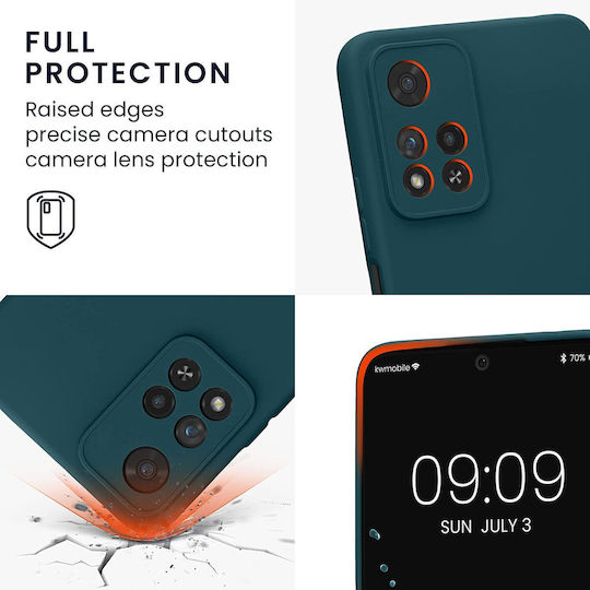 KWmobile Задна корица Силикон Petrol Matt (Redmi Note 11 Pro+ 5G)