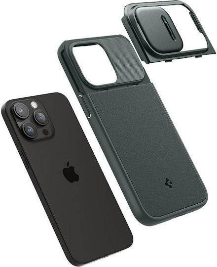 Spigen Optik Armor MagFit Back Cover Σιλικόνης / Πλαστικό 2mm Πράσινο (iPhone 15 Pro)