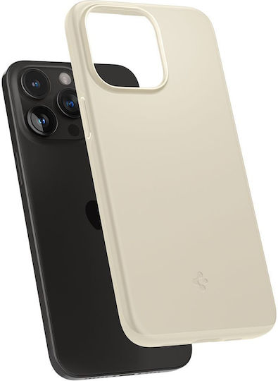 Spigen Thin Fit Umschlag Rückseite Silikon 1.55mm Mute Beige (iPhone 15 Pro)