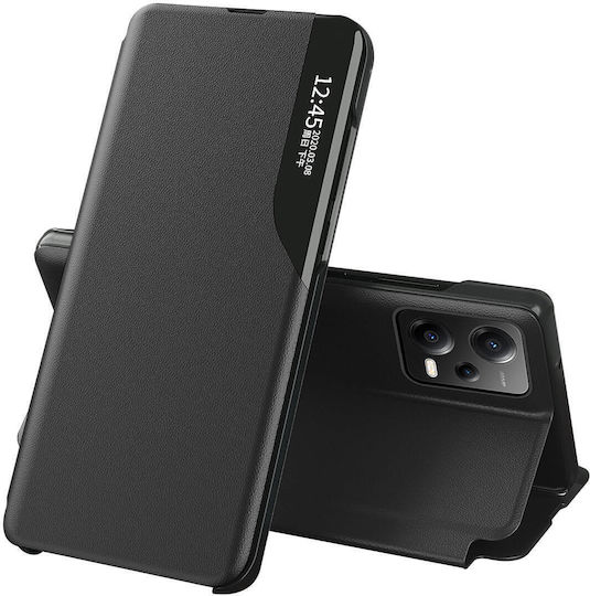 Hurtel Eco Leather View Book Δερματίνης Μαύρο (Redmi Note 12 Pro / Poco X5 Pro)